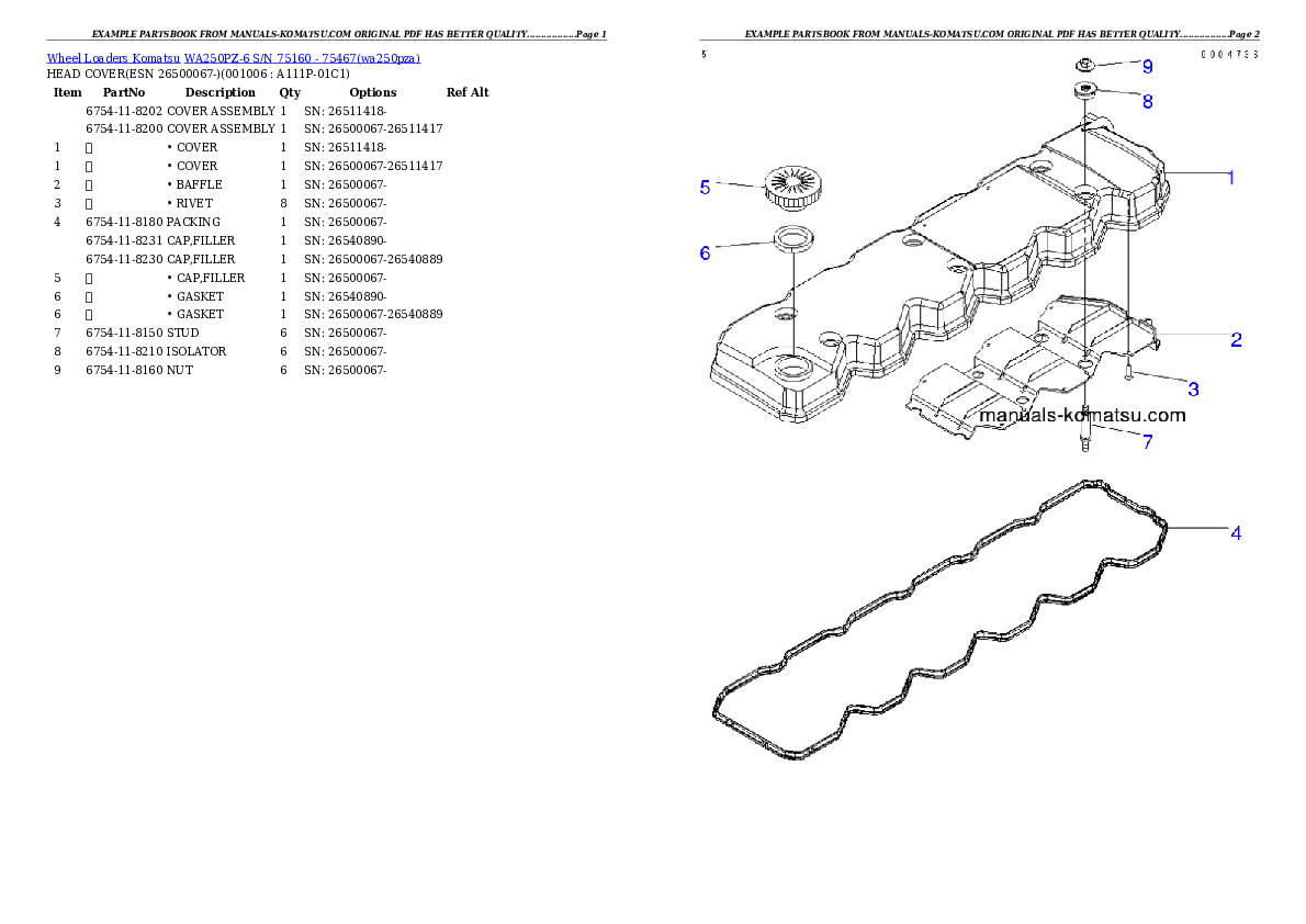 Protected: WA250PZ-6 S/N 75160 – 75467 Partsbook