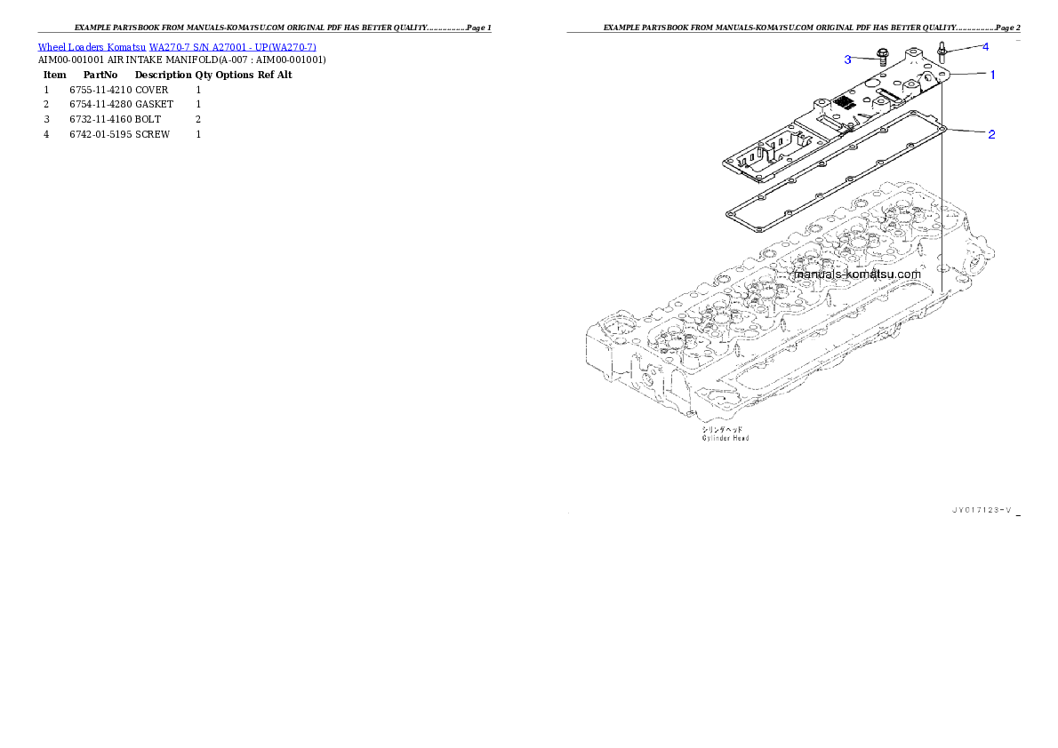 Protected: WA270-7 S/N A27001 – UP Partsbook