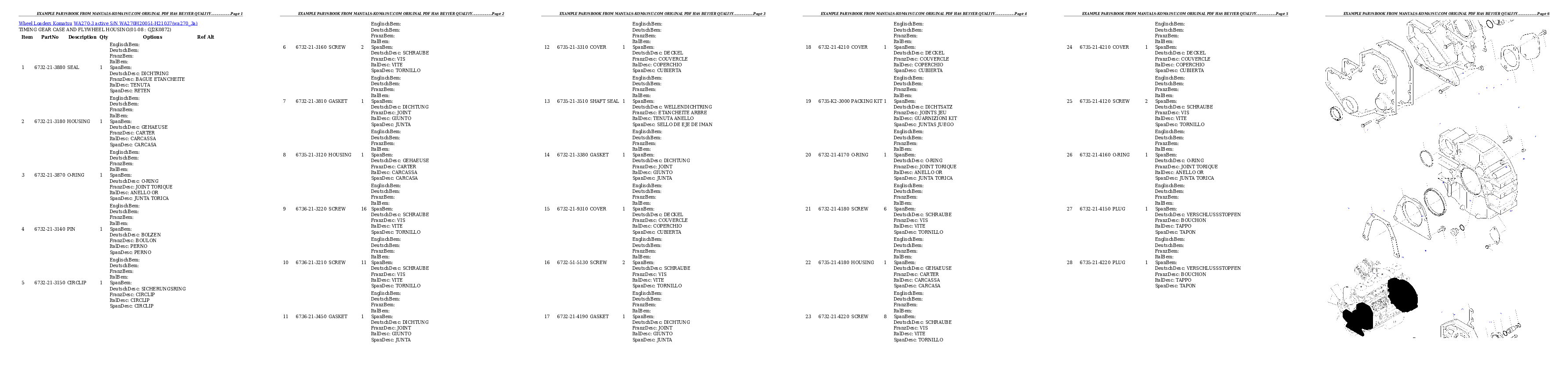 Protected: WA270-3 active S/N WA270H20051-H21037 Partsbook