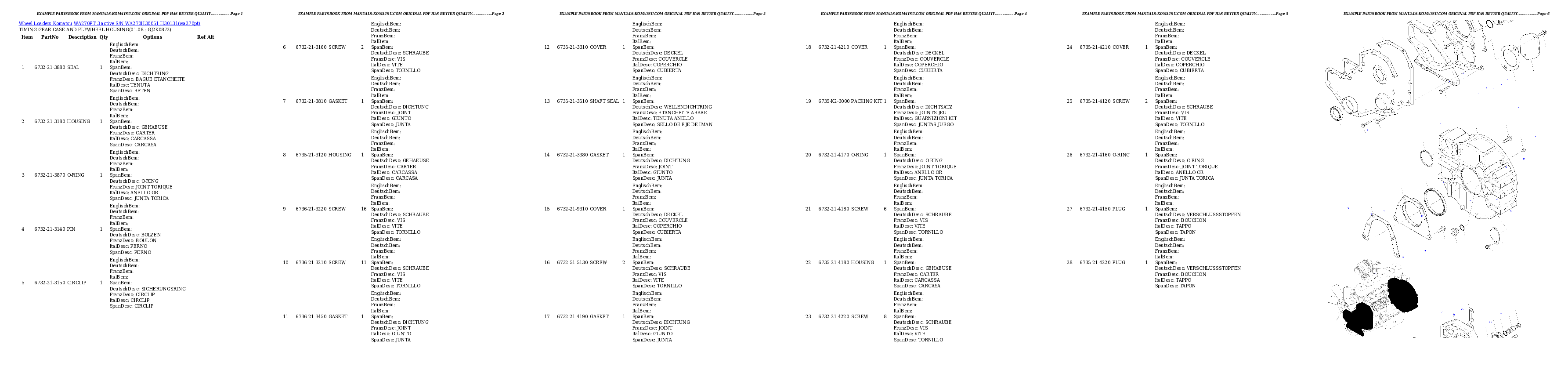 Protected: WA270PT-3 active S/N WA270H30051-H30131 Partsbook