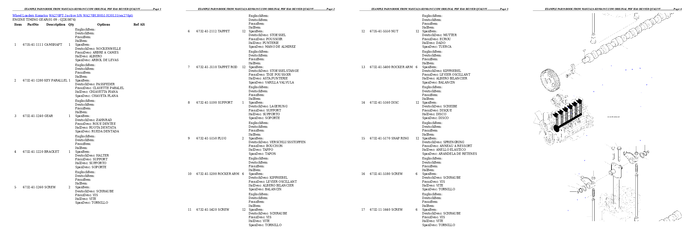 Protected: WA270PT-3 active S/N WA270H30051-H30131 Partsbook