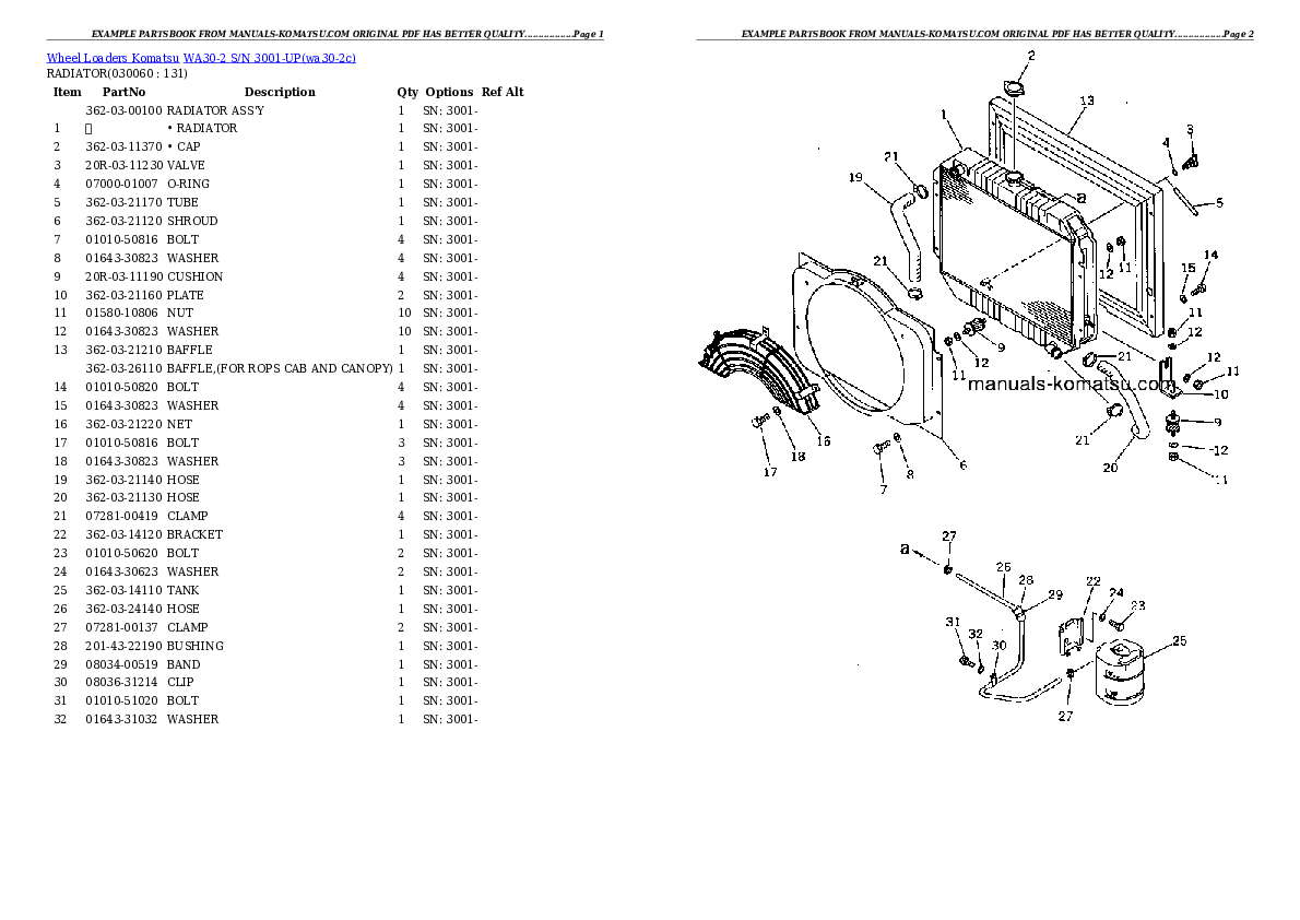 Protected: WA30-2 S/N 3001-UP Partsbook