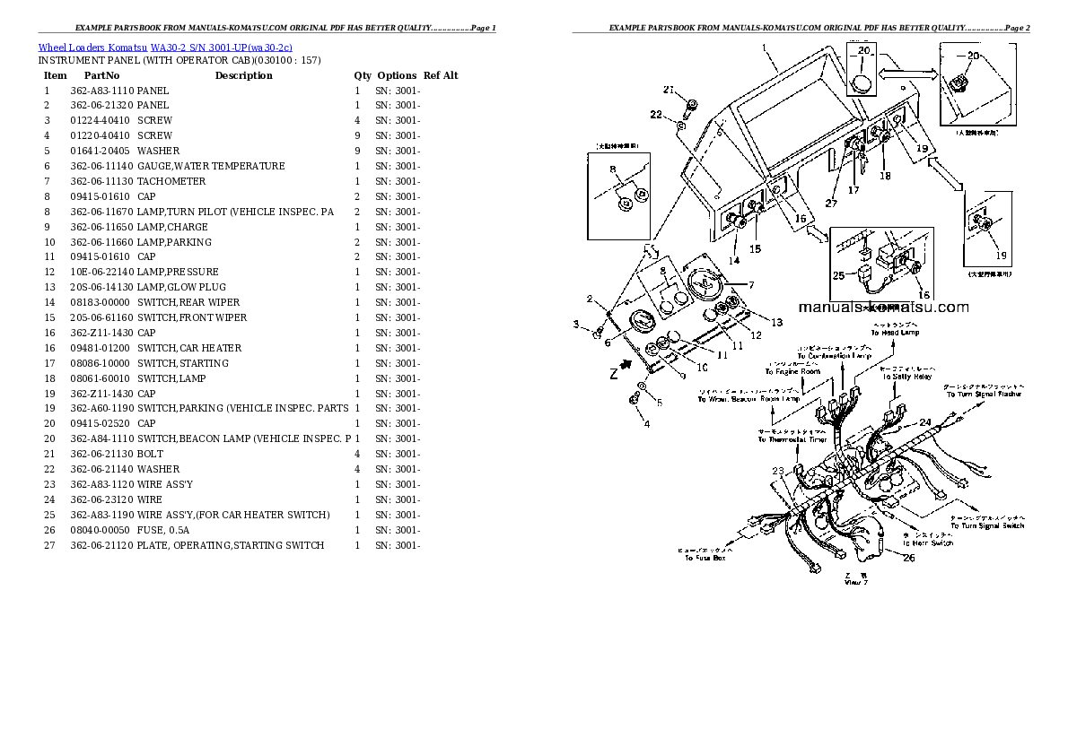 Protected: WA30-2 S/N 3001-UP Partsbook