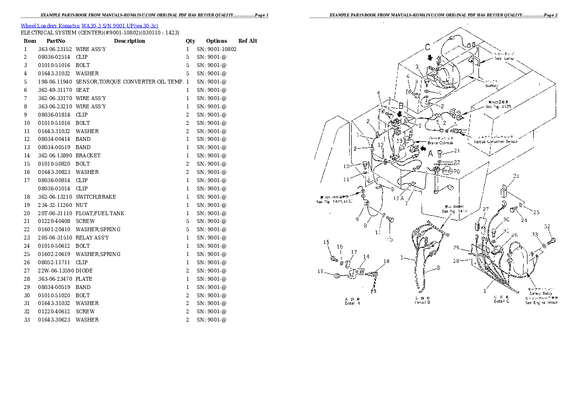 Protected: WA30-3 S/N 9001-UP Partsbook