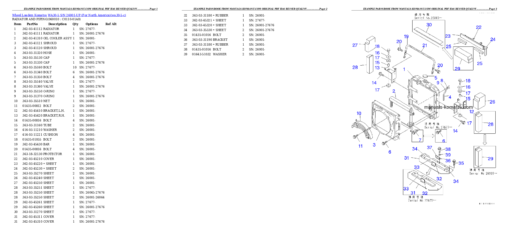 Protected: WA30-5 S/N 26001-UP (For North America) Partsbook