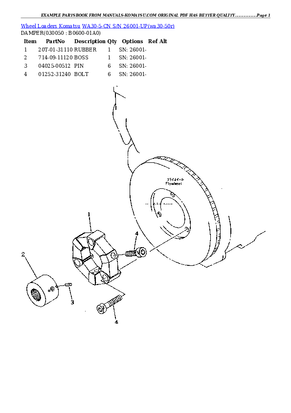 Protected: WA30-5-CN S/N 26001-UP Partsbook