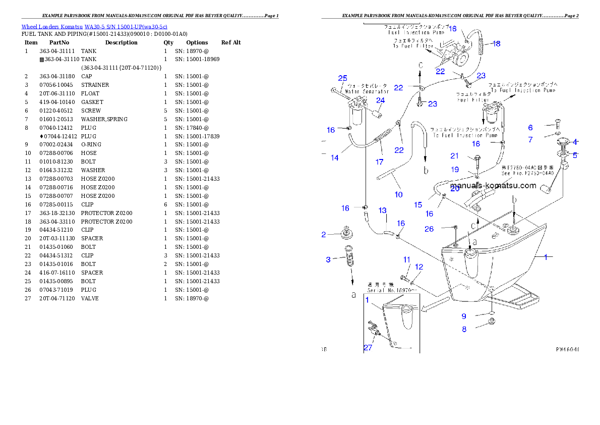 Protected: WA30-5 S/N 15001-UP Partsbook