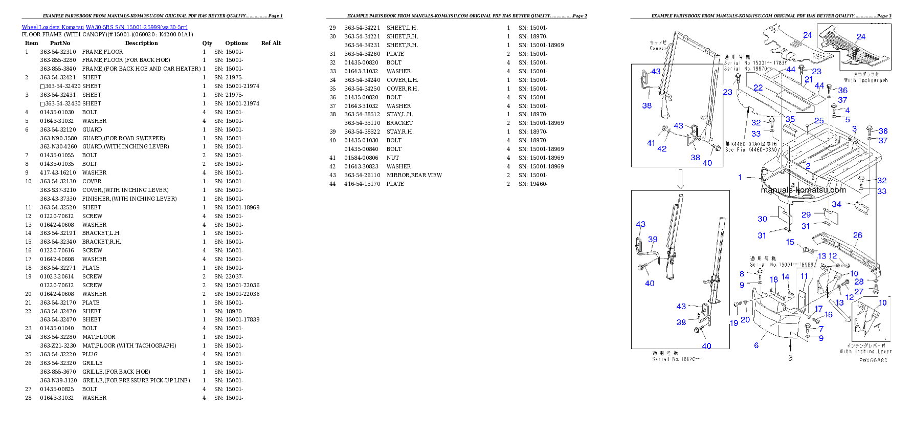 Protected: WA30-5RS S/N 15001-25999 Partsbook