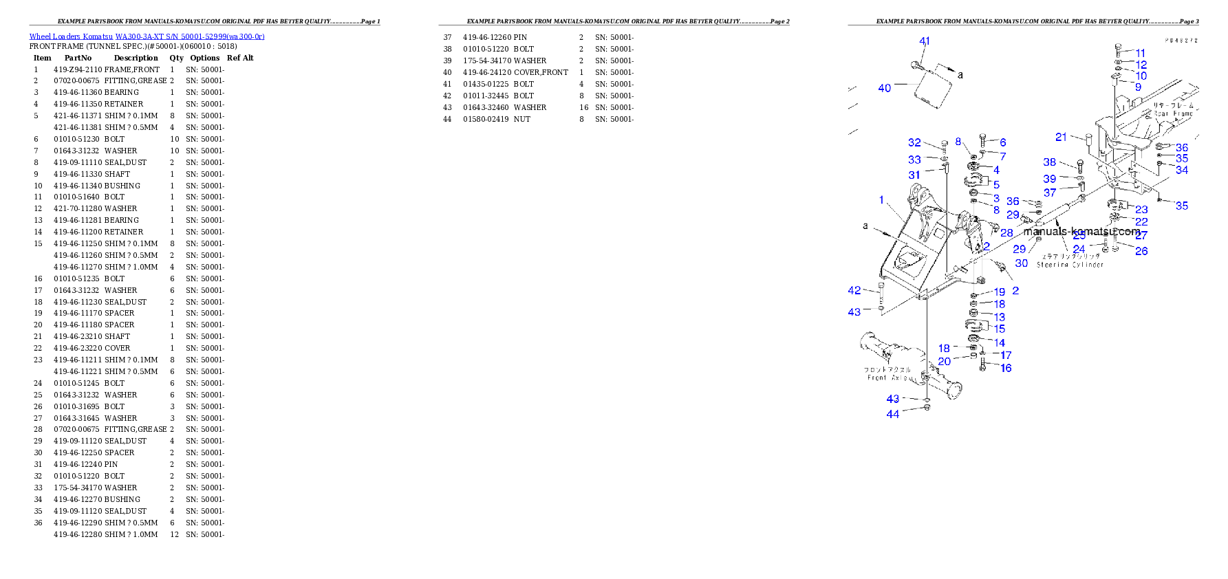 Protected: WA300-3A-XT S/N 50001-52999 Partsbook