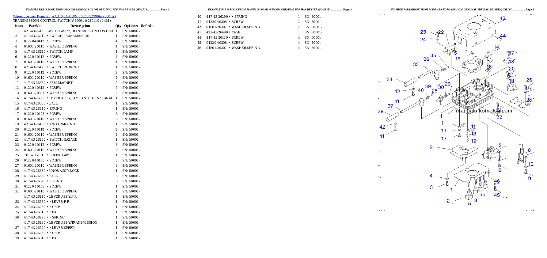 Protected: WA300-3A-X S/N 50001-52999 Partsbook