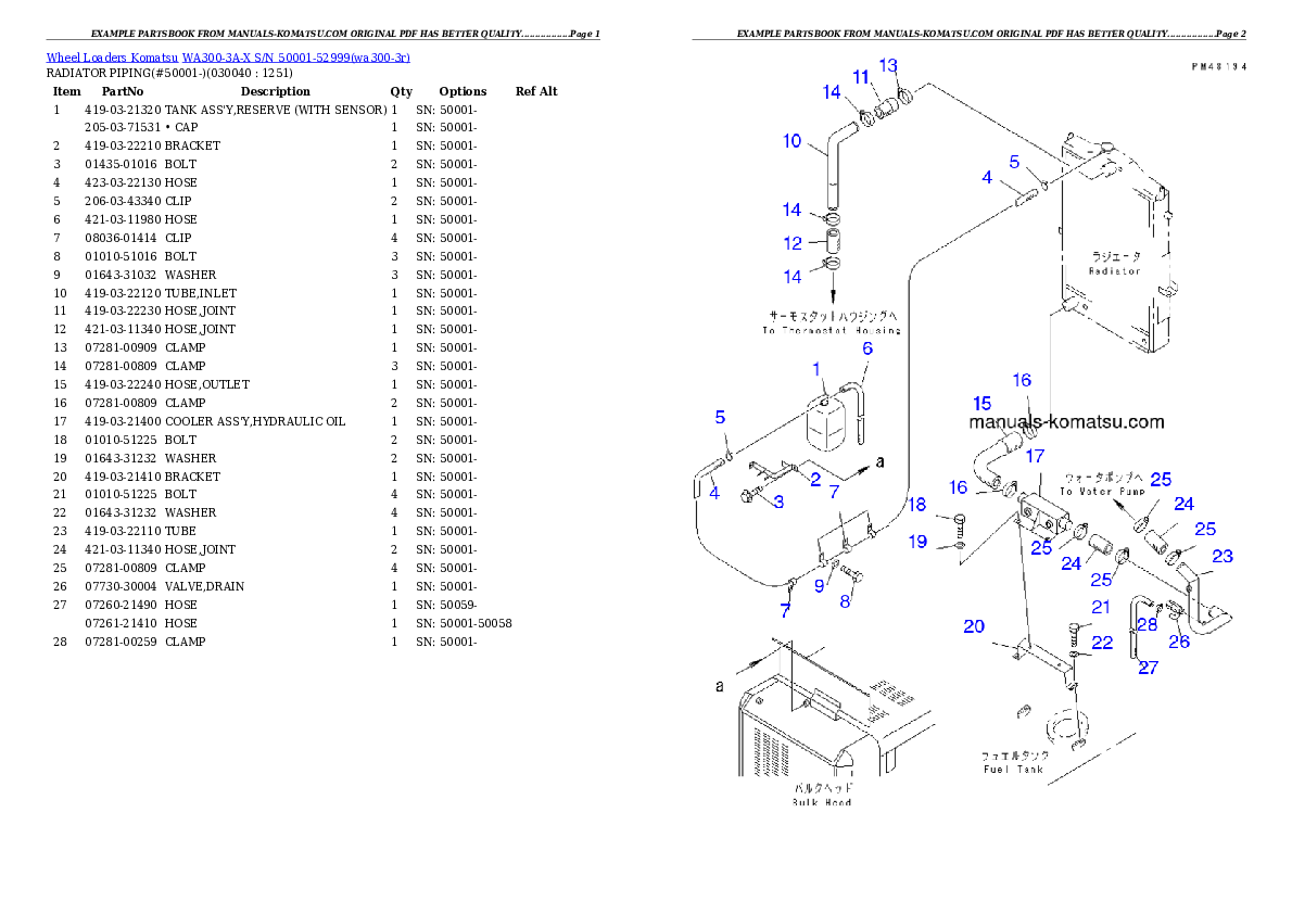 Protected: WA300-3A-X S/N 50001-52999 Partsbook