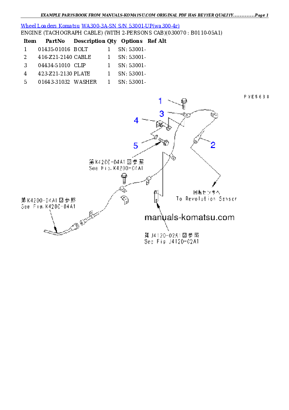 Protected: WA300-3A-SN S/N 53001-UP Partsbook