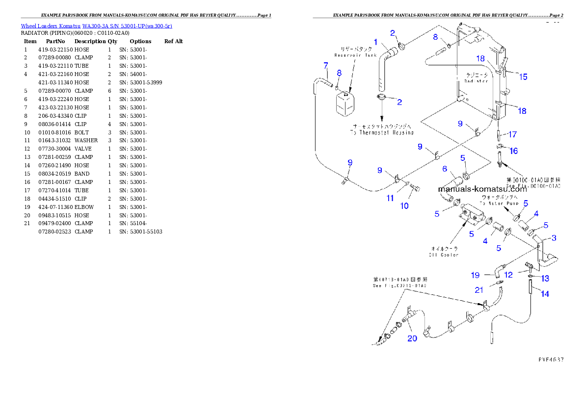Protected: WA300-3A S/N 53001-UP Partsbook