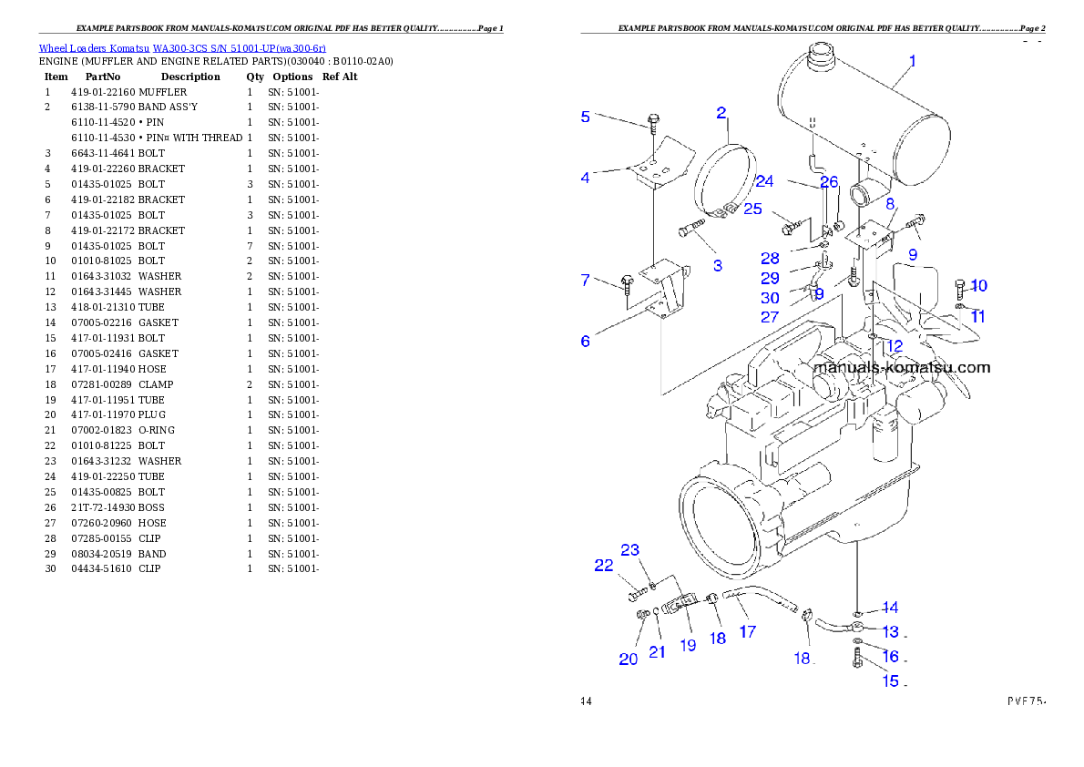Protected: WA300-3CS S/N 51001-UP Partsbook