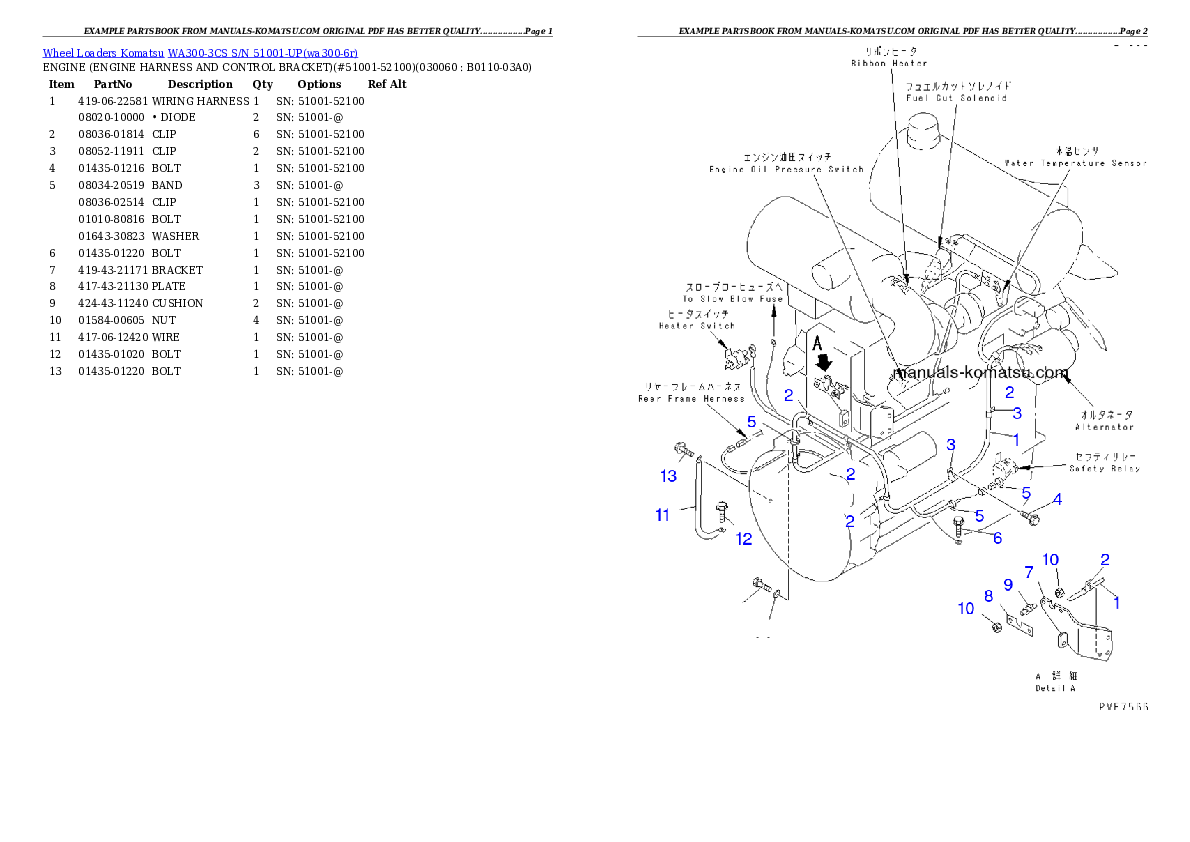 Protected: WA300-3CS S/N 51001-UP Partsbook