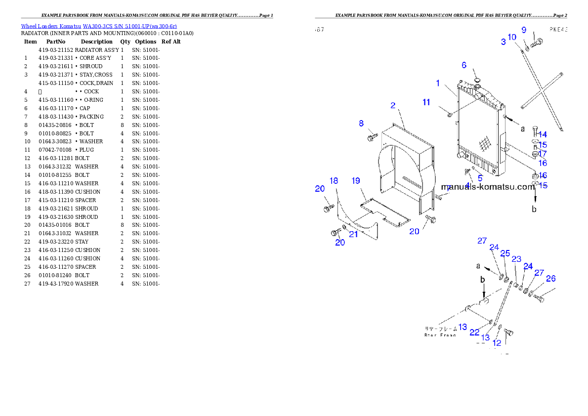 Protected: WA300-3CS S/N 51001-UP Partsbook