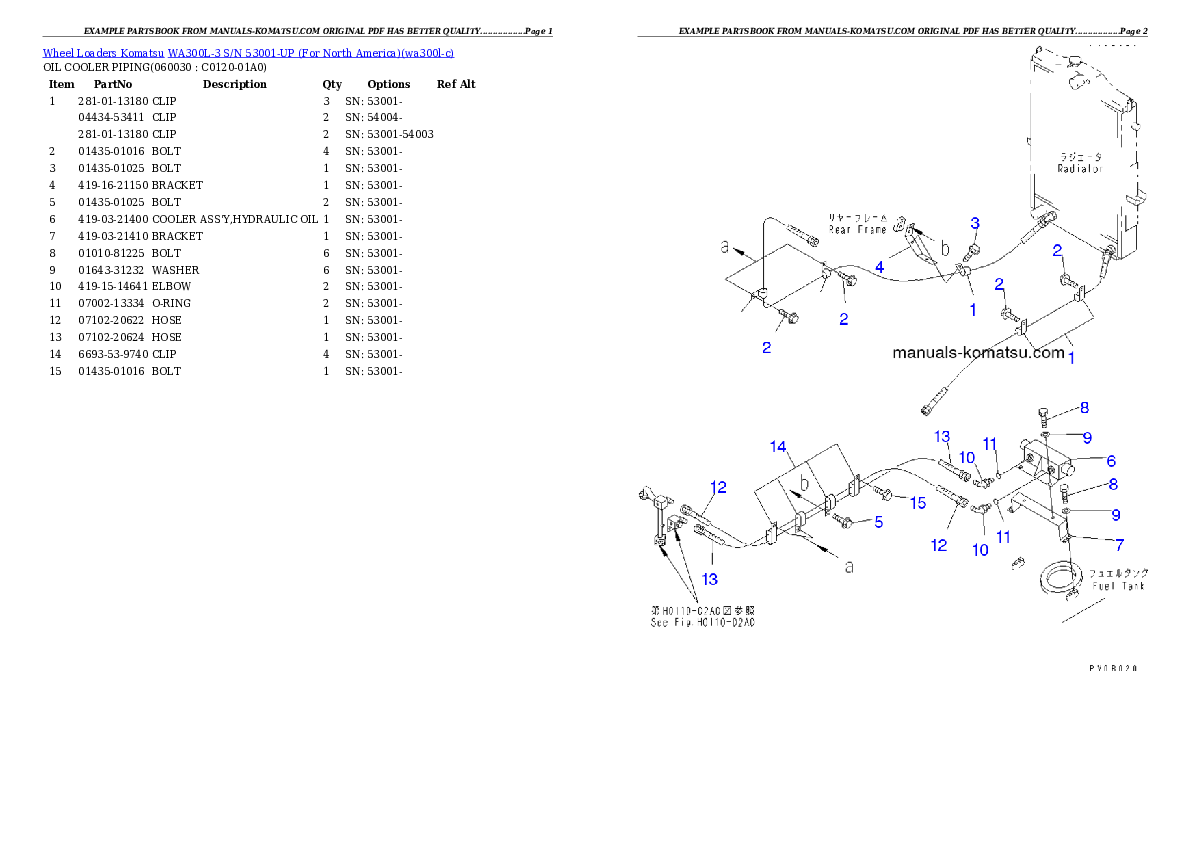 Protected: WA300L-3 S/N 53001-UP (For North America) Partsbook