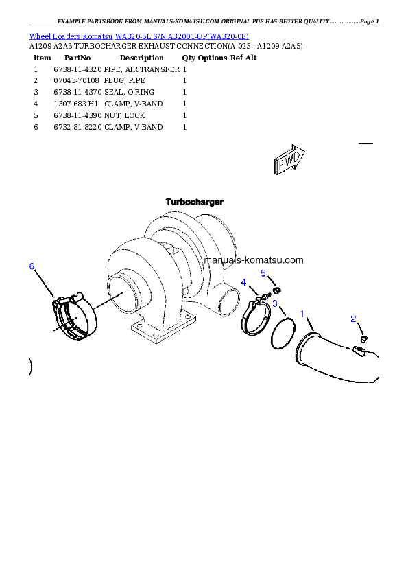 Protected: WA320-5L S/N A32001-UP Partsbook