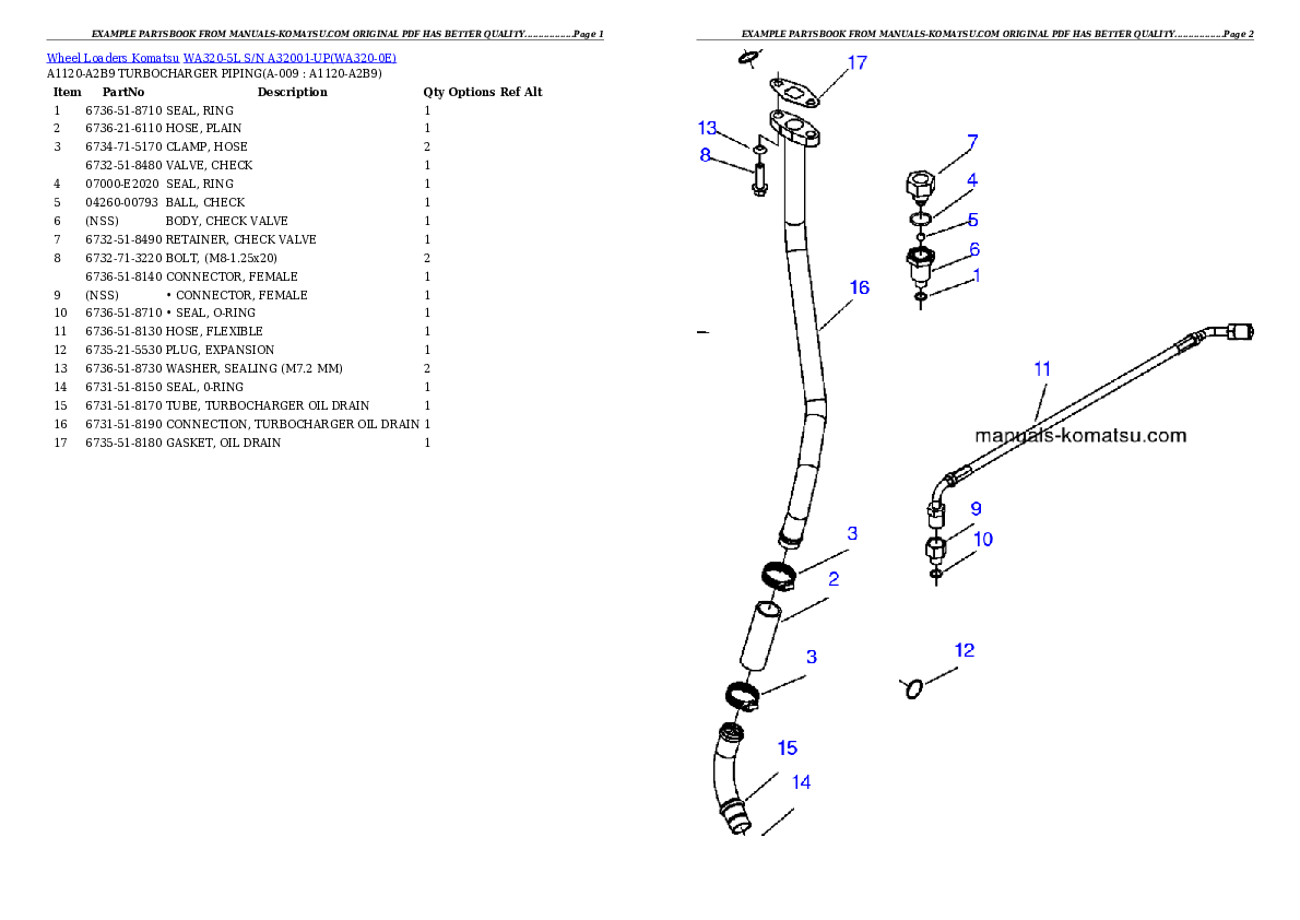 Protected: WA320-5L S/N A32001-UP Partsbook