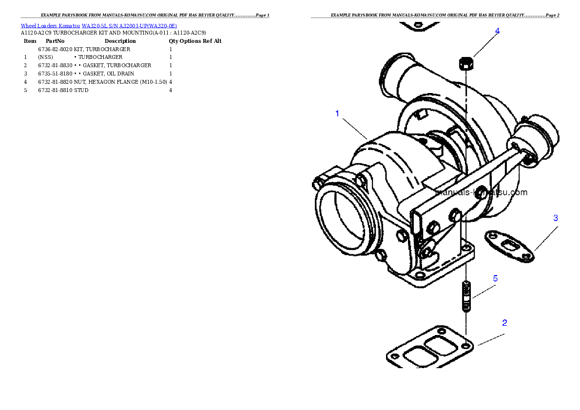 Protected: WA320-5L S/N A32001-UP Partsbook