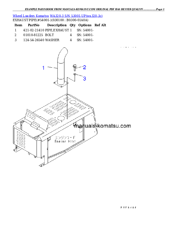 Protected: WA320-3 S/N 53001-UP Partsbook