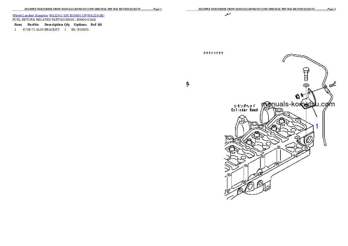 Protected: WA320-5 S/N B10001-UP Partsbook