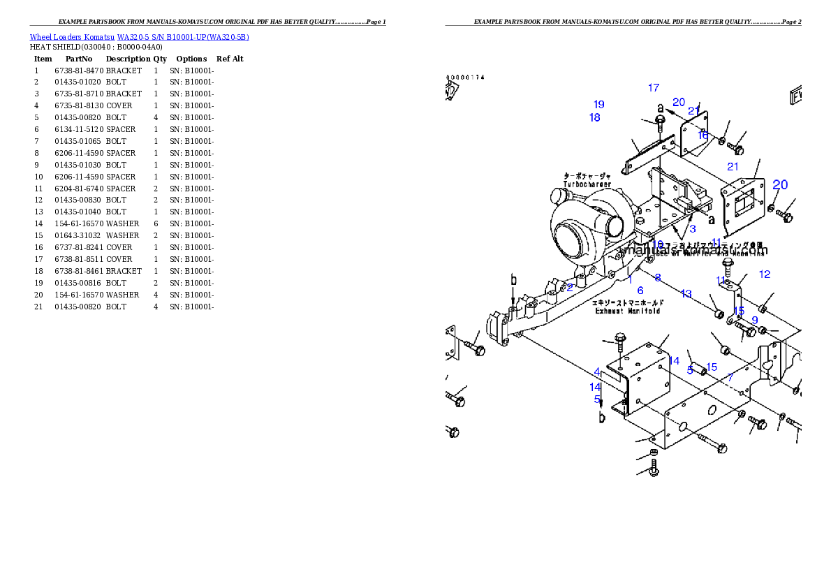 Protected: WA320-5 S/N B10001-UP Partsbook
