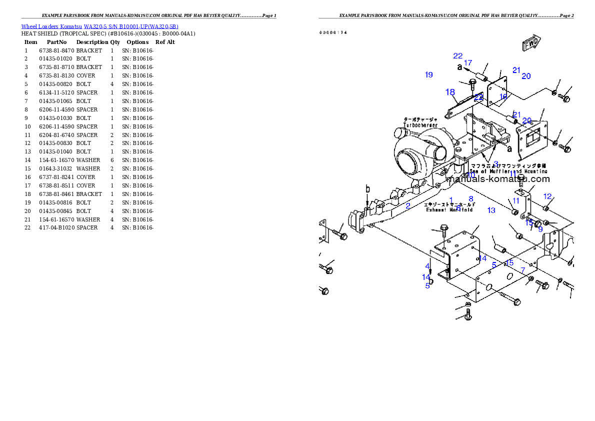 Protected: WA320-5 S/N B10001-UP Partsbook