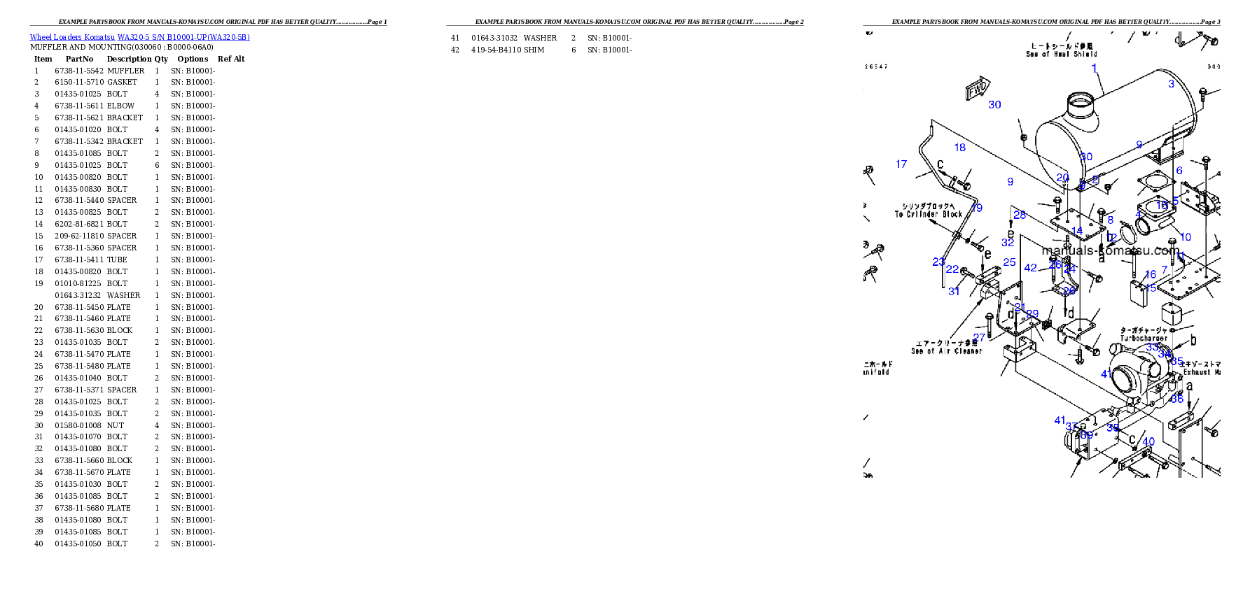 Protected: WA320-5 S/N B10001-UP Partsbook