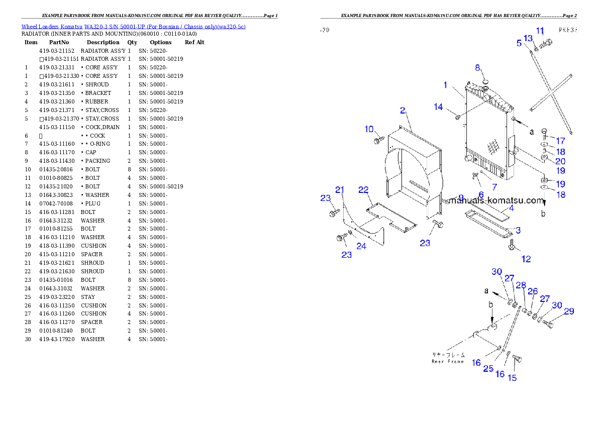 Protected: WA320-3 S/N 50001-UP (For Bosnian / Chassis only) Partsbook