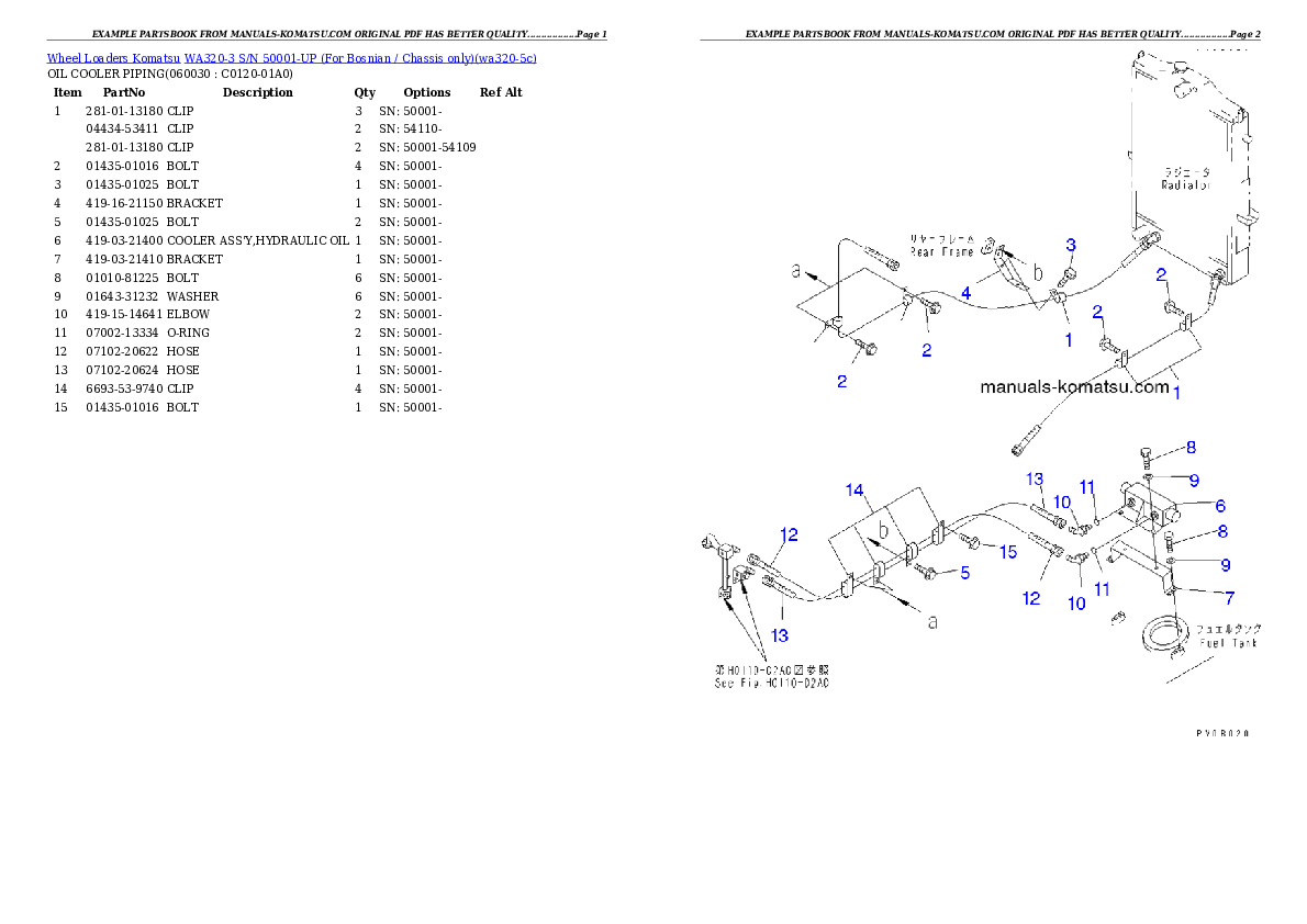 Protected: WA320-3 S/N 50001-UP (For Bosnian / Chassis only) Partsbook
