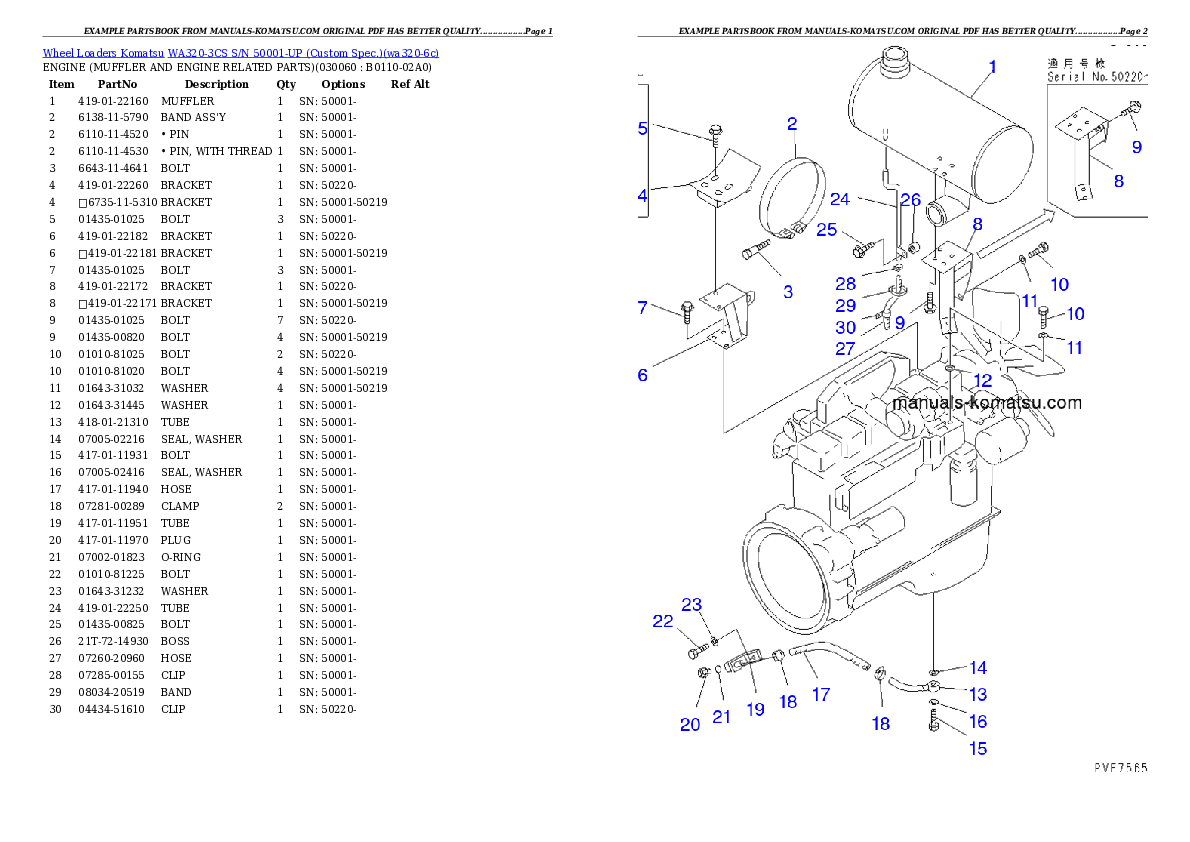Protected: WA320-3CS S/N 50001-UP (Custom Spec.) Partsbook
