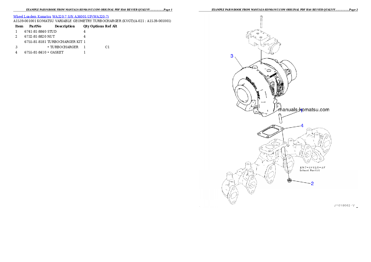 Protected: WA320-7 S/N A36001-UP Partsbook