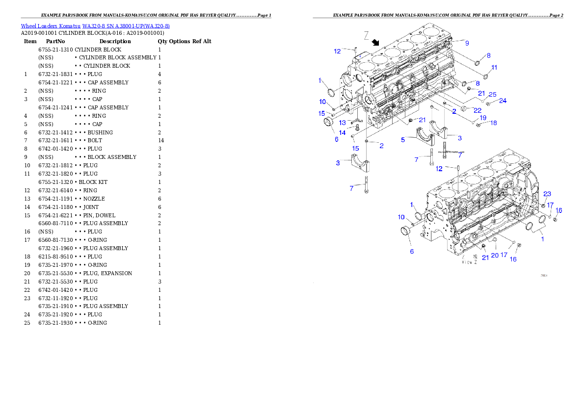 Protected: WA320-8 SN A38001-UP Partsbook