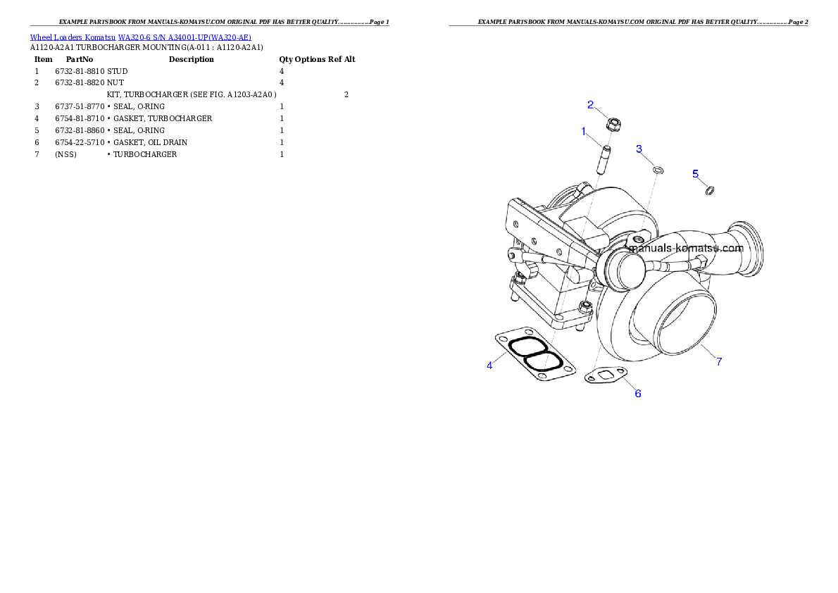 Protected: WA320-6 S/N A34001-UP Partsbook