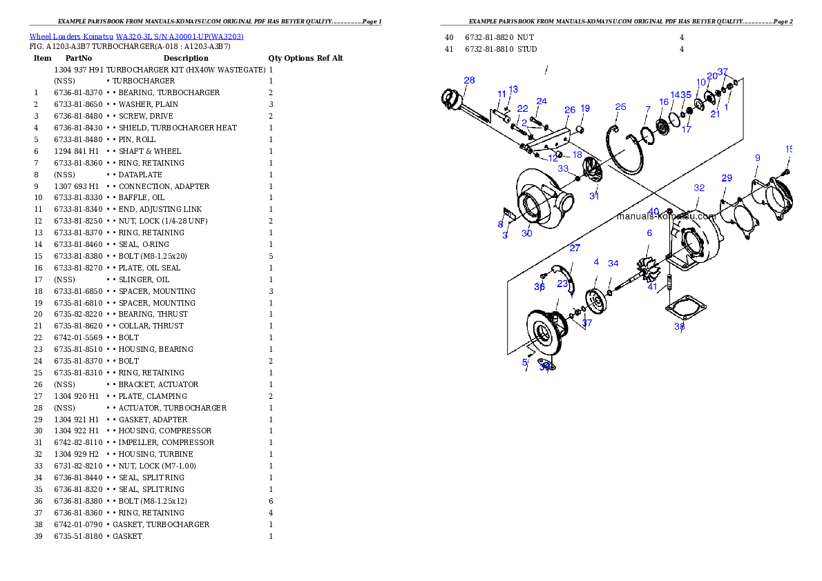 Protected: WA320-3L S/N A30001-UP Partsbook