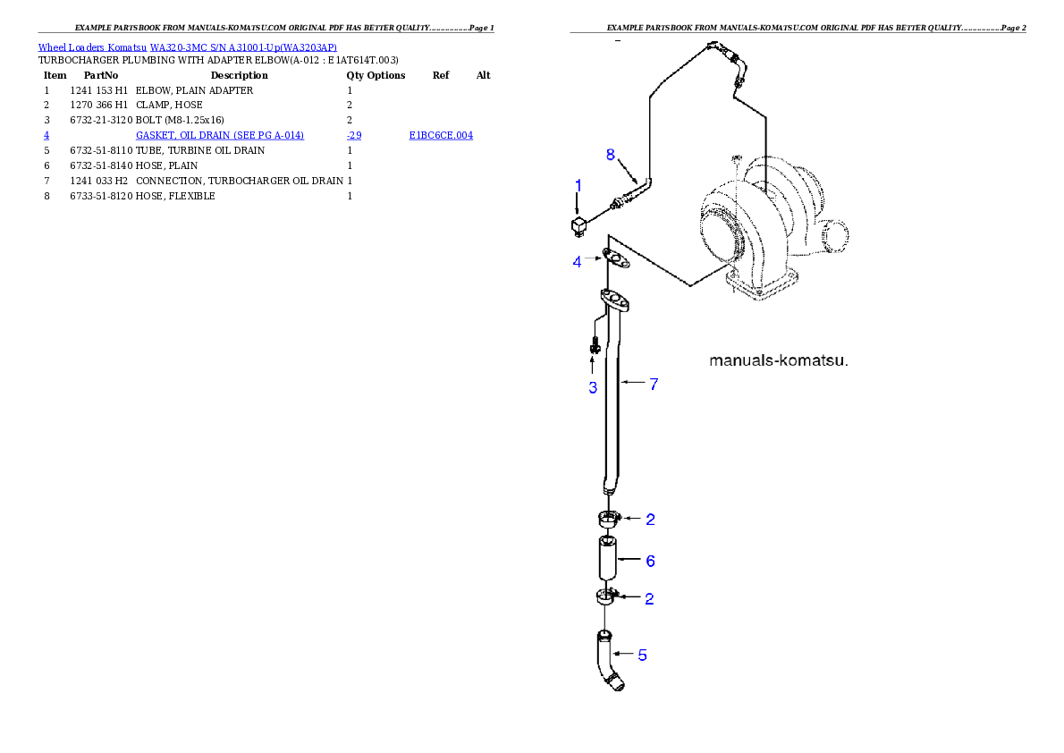 Protected: WA320-3MC S/N A31001-Up Partsbook