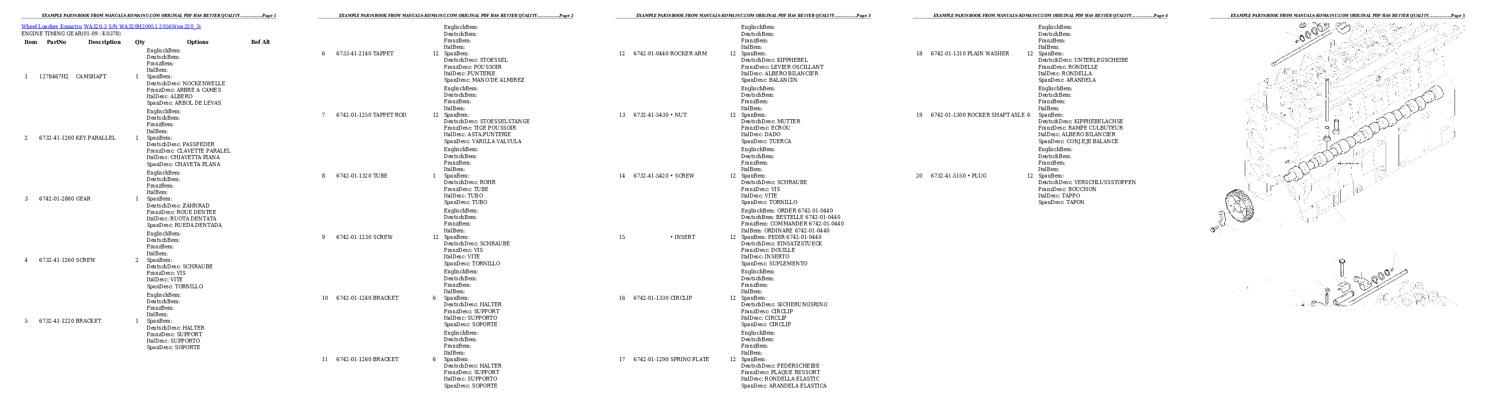 Protected: WA320-3 S/N WA320H20051-20560 Partsbook