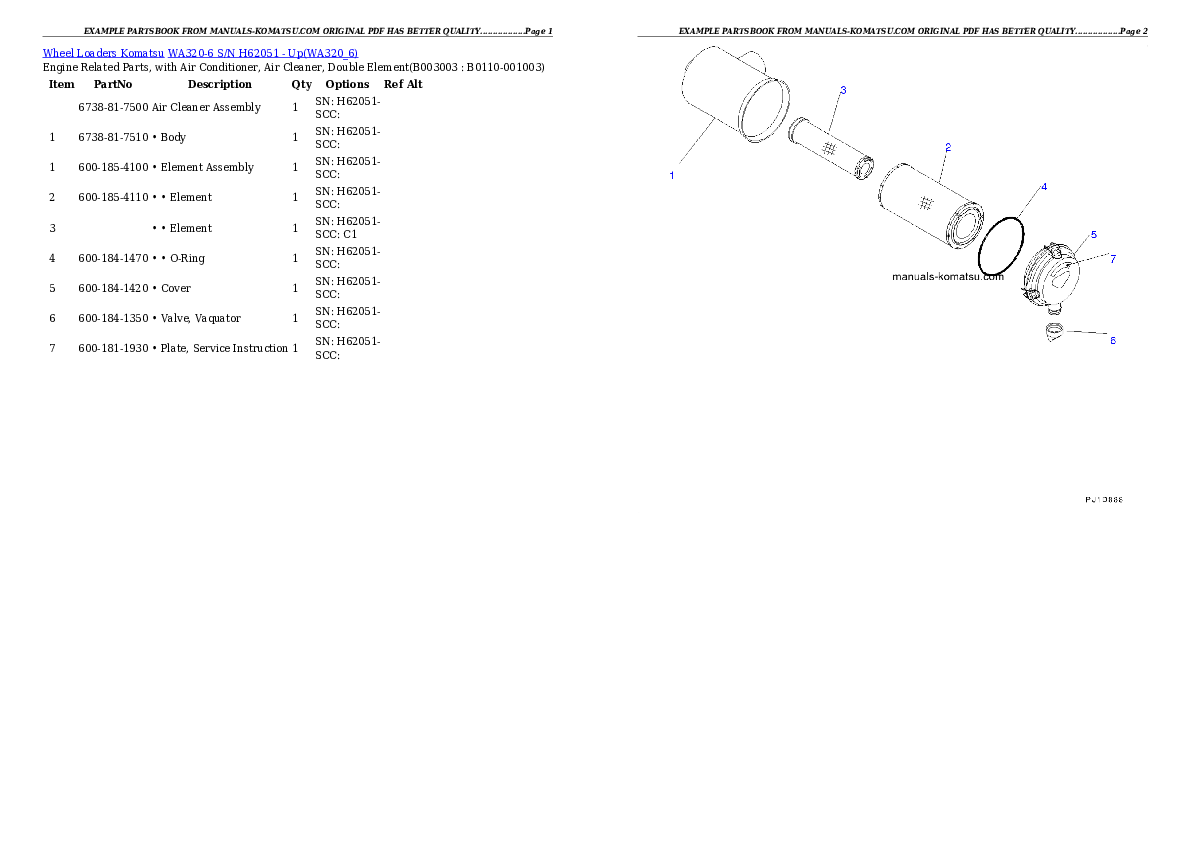 Protected: WA320-6 S/N H62051 – Up Partsbook