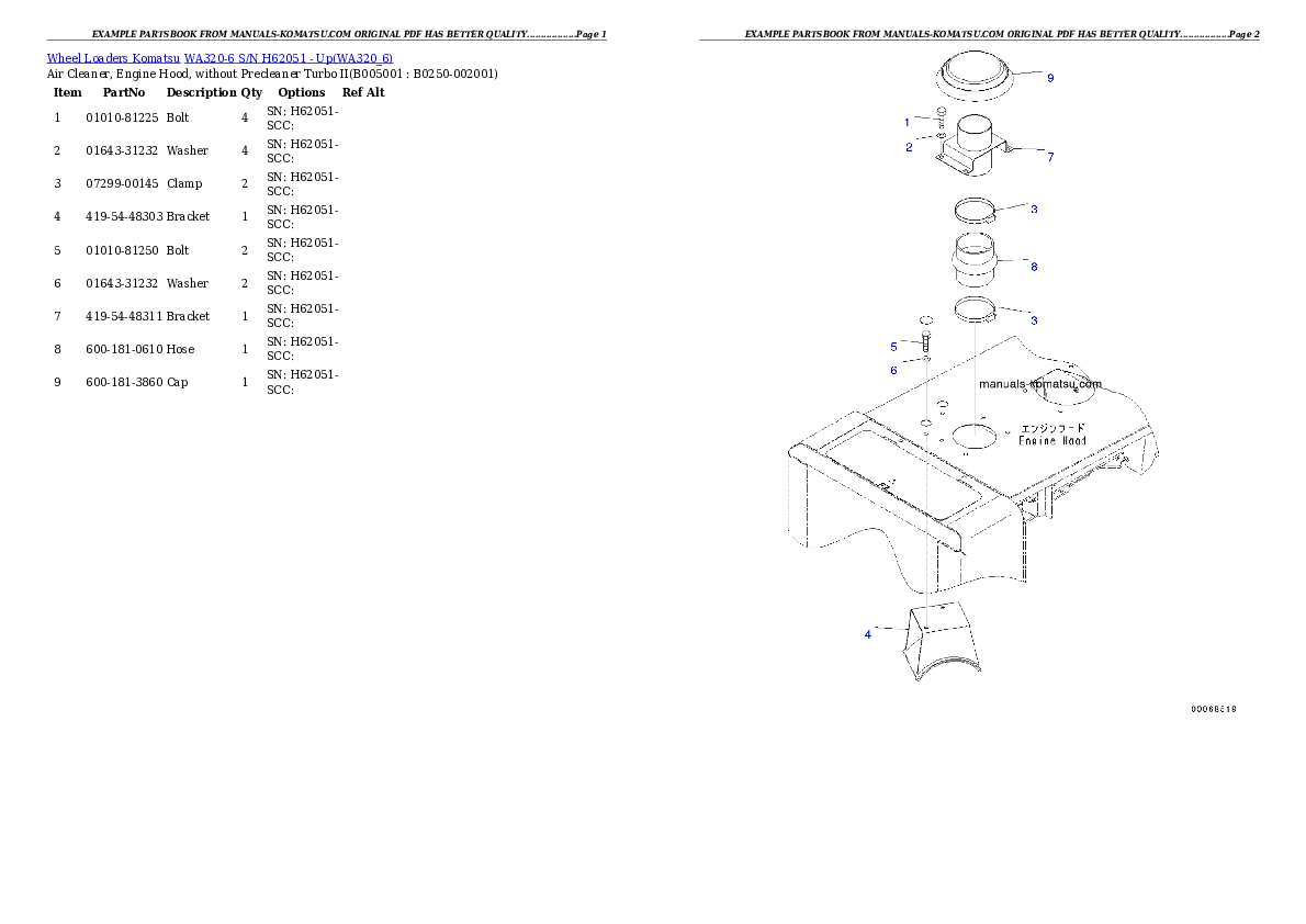 Protected: WA320-6 S/N H62051 – Up Partsbook