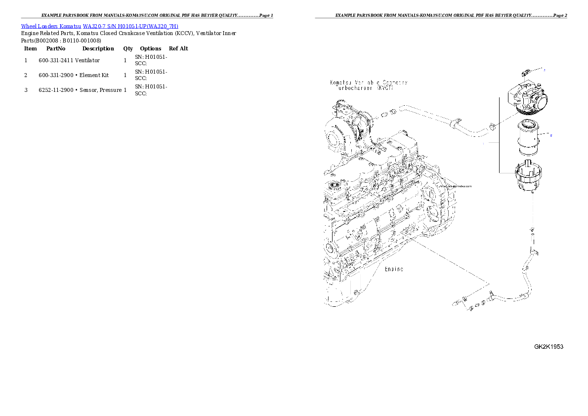 Protected: WA320-7 S/N H01051-UP Partsbook