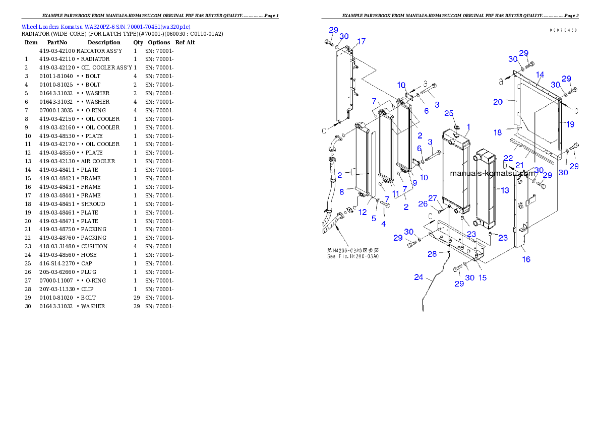 Protected: WA320PZ-6 S/N 70001-70451 Partsbook
