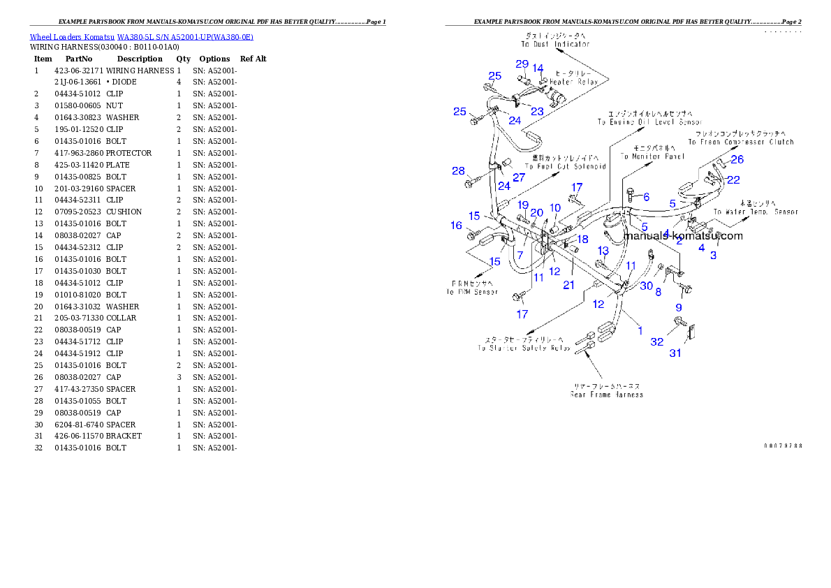 Protected: WA380-5L S/N A52001-UP Partsbook