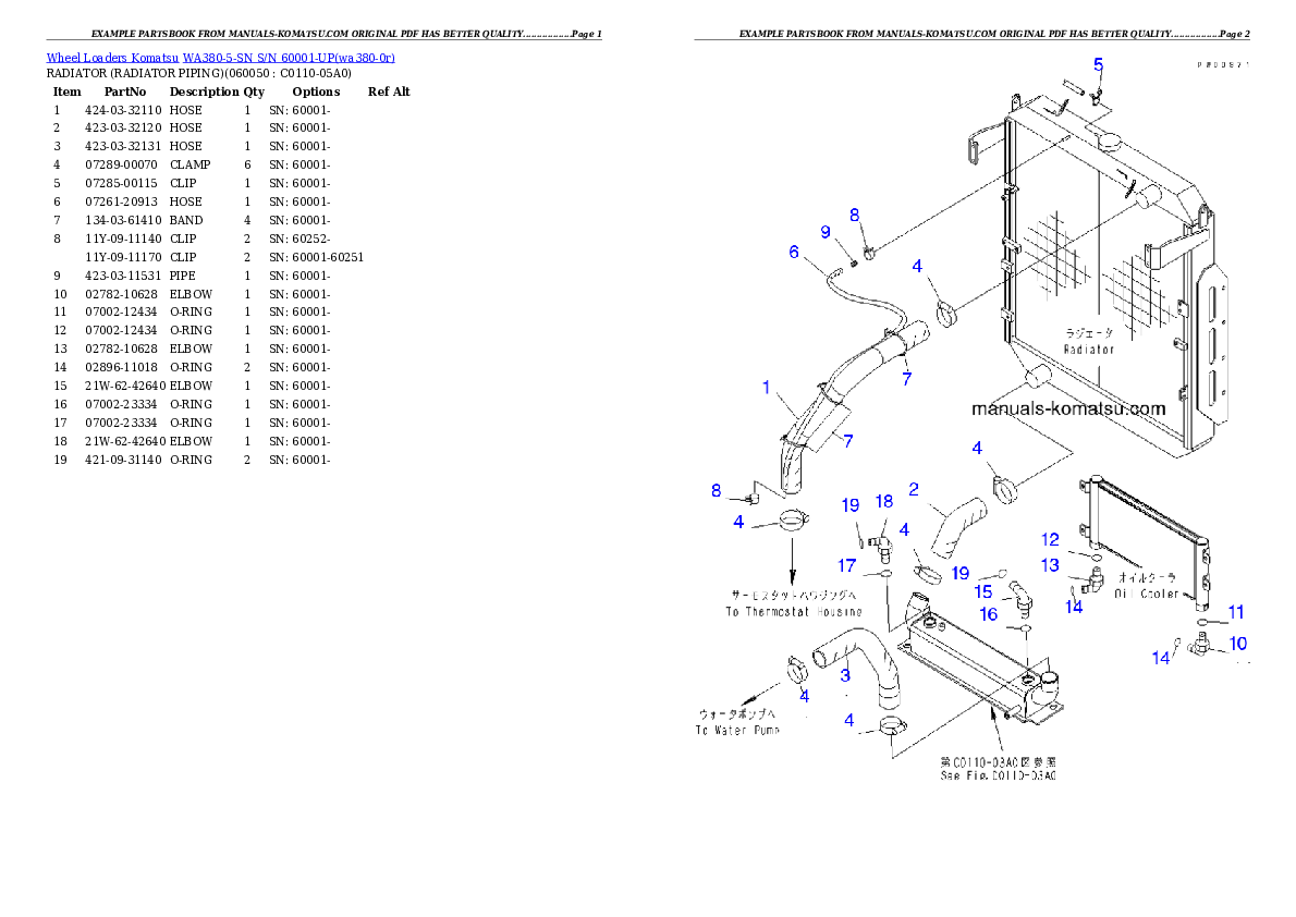 Protected: WA380-5-SN S/N 60001-UP Partsbook
