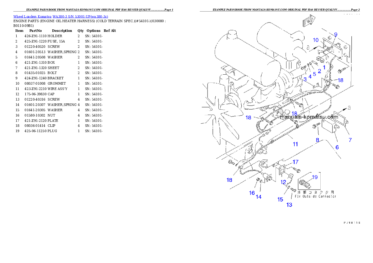 Protected: WA380-3 S/N 53001-UP Partsbook