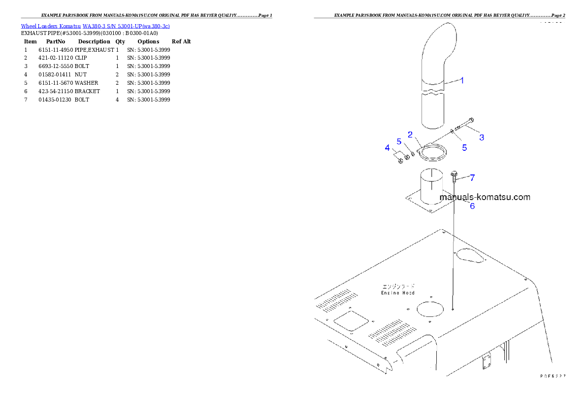 Protected: WA380-3 S/N 53001-UP Partsbook