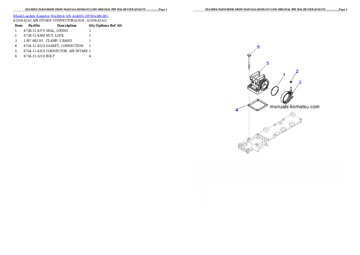 Protected: WA380-6 S/N A54001-UP Partsbook