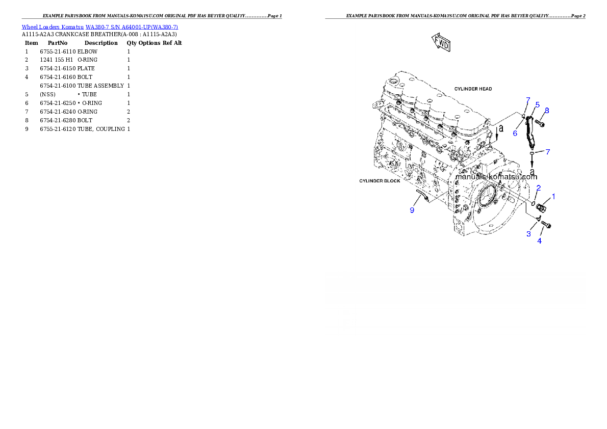 Protected: WA380-7 S/N A64001-UP Partsbook