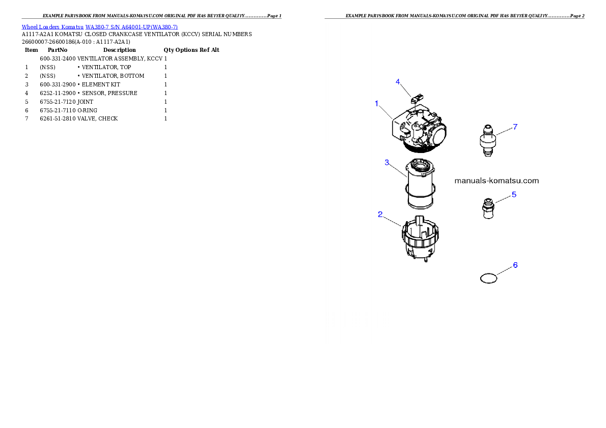 Protected: WA380-7 S/N A64001-UP Partsbook