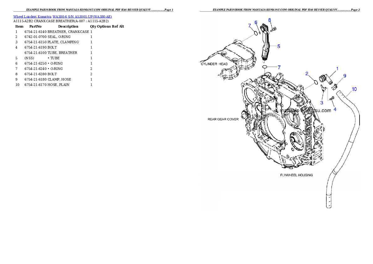 Protected: WA380-6 S/N A53001-UP Partsbook